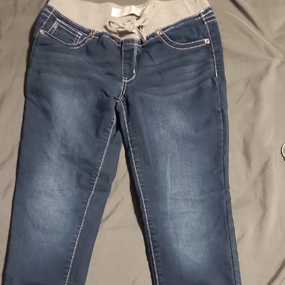 Seven7 Blue and Gray Women's Jeggings